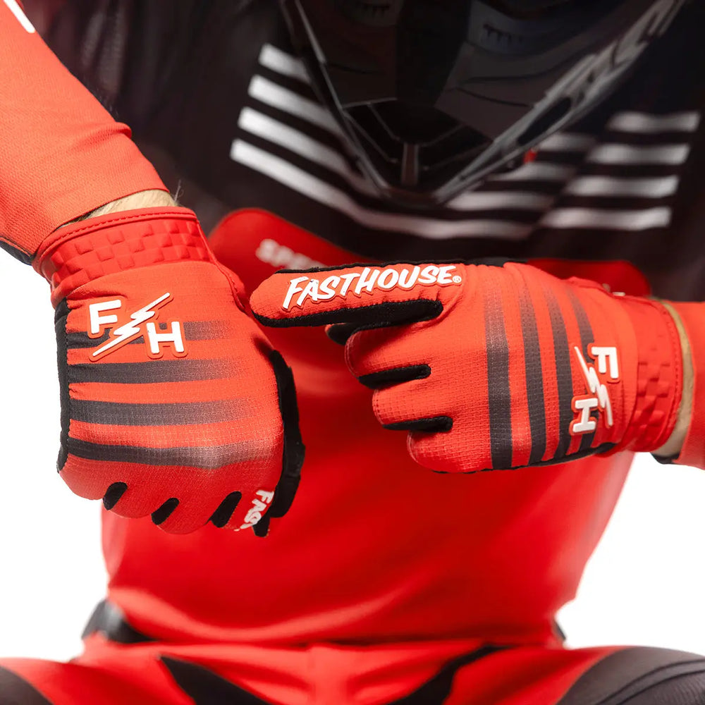 Elrod HyperSonic Glove - Red - Fasthouse