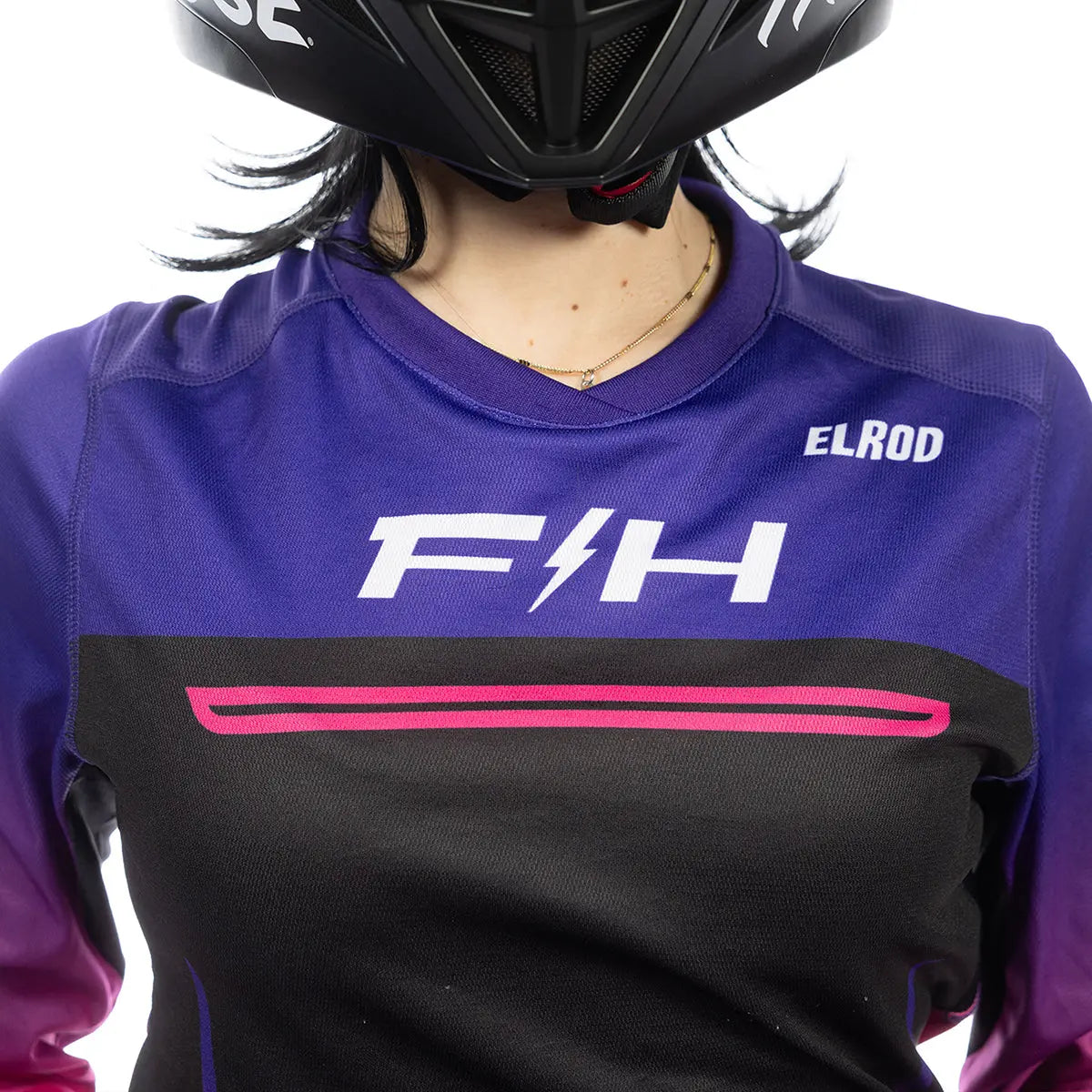 Elrod React Women's Jersey - Electric Fuchsia/FH Purple Fasthouse