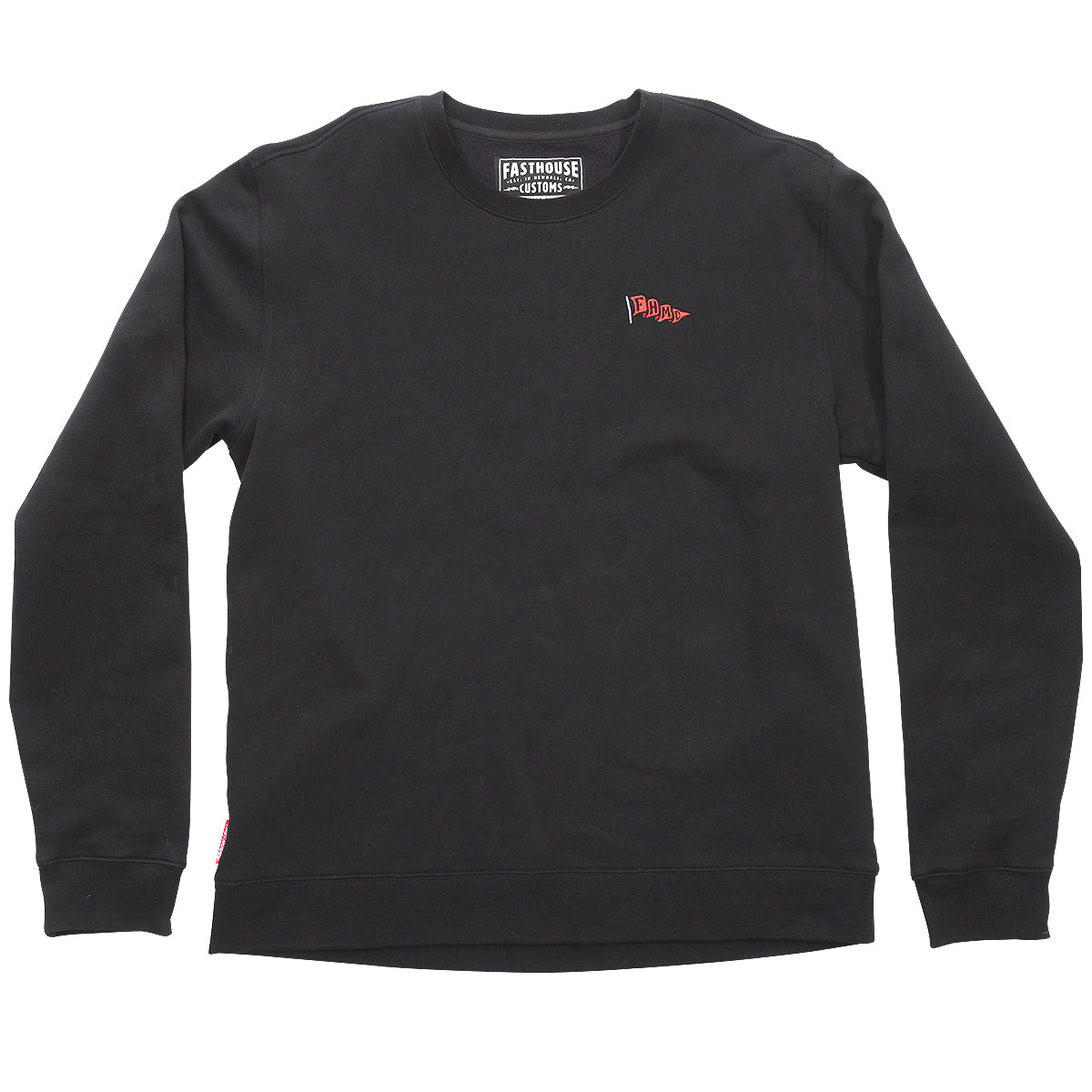 Flag Crew Neck Pullover - Black