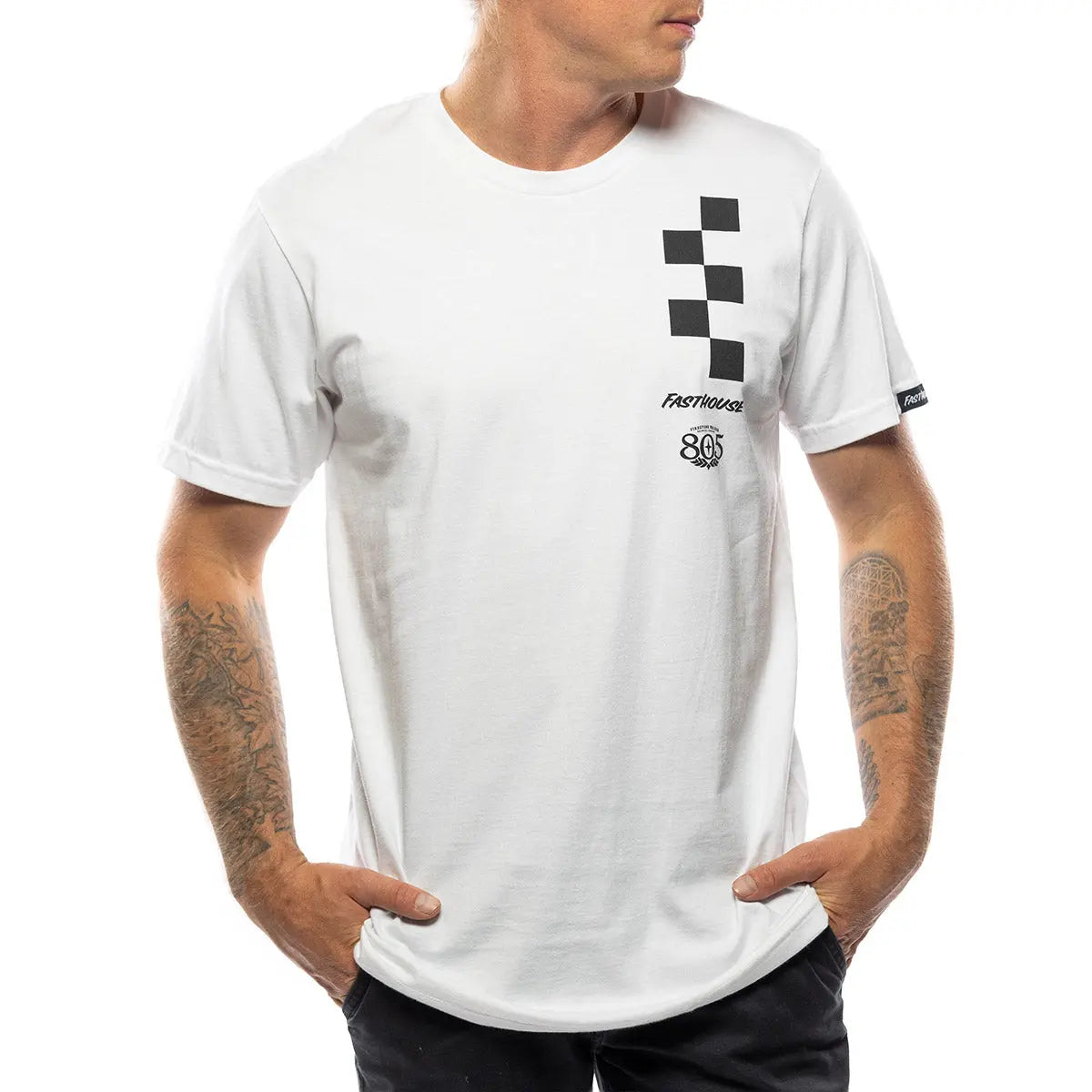805 Foundation SS Tee - White - Fasthouse