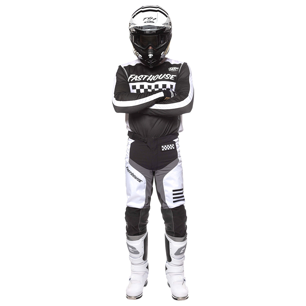 Grindhouse Mod Pant - White/Black/Marine