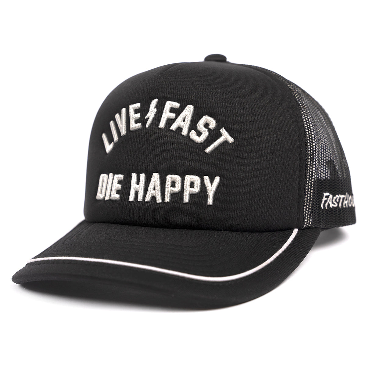 Happy Trucker Hat - Black