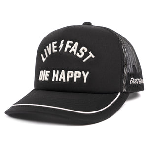 Happy Trucker Hat - Black