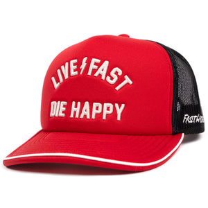 Happy Trucker Hat - Red