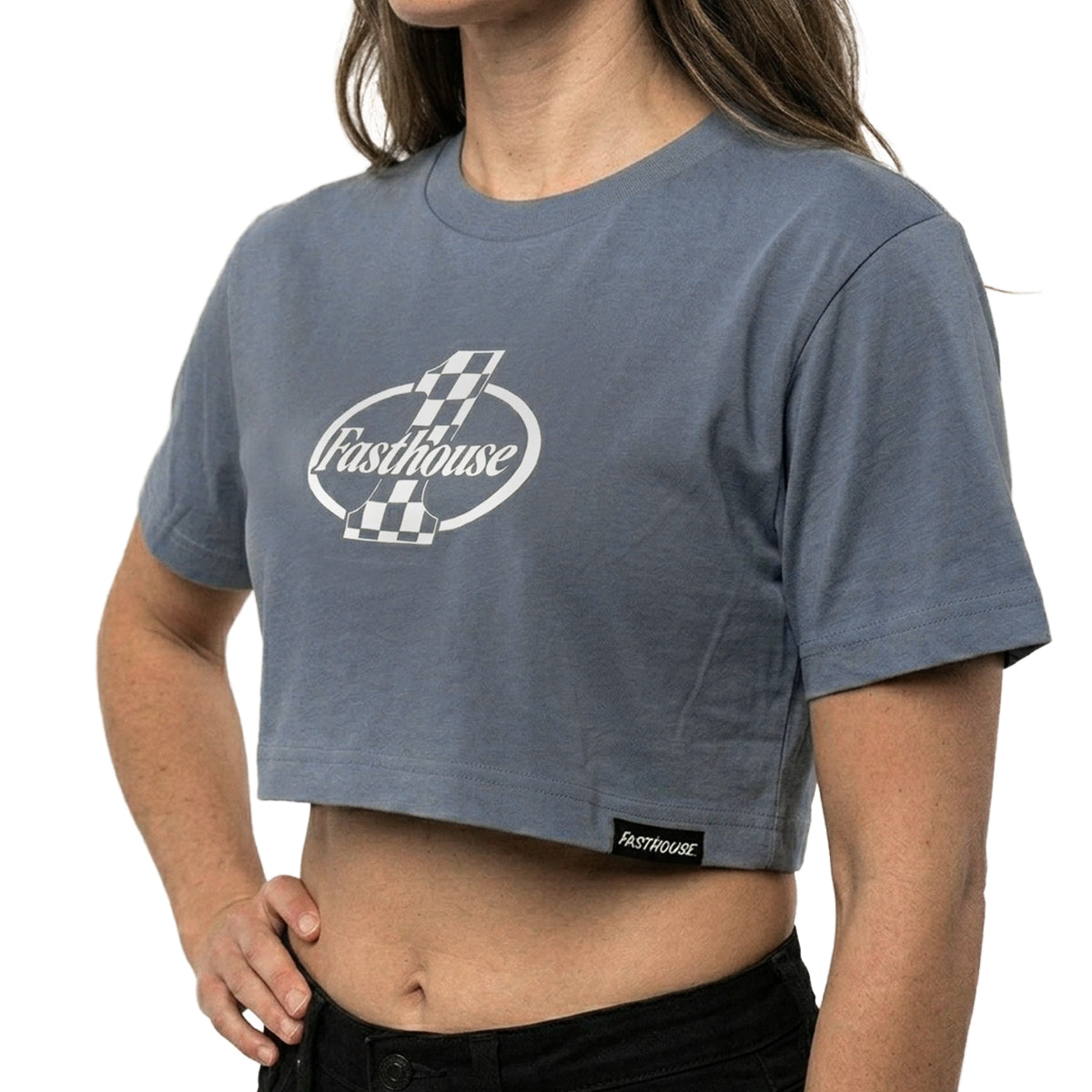 Heroes Women's Crop Tee - Denim