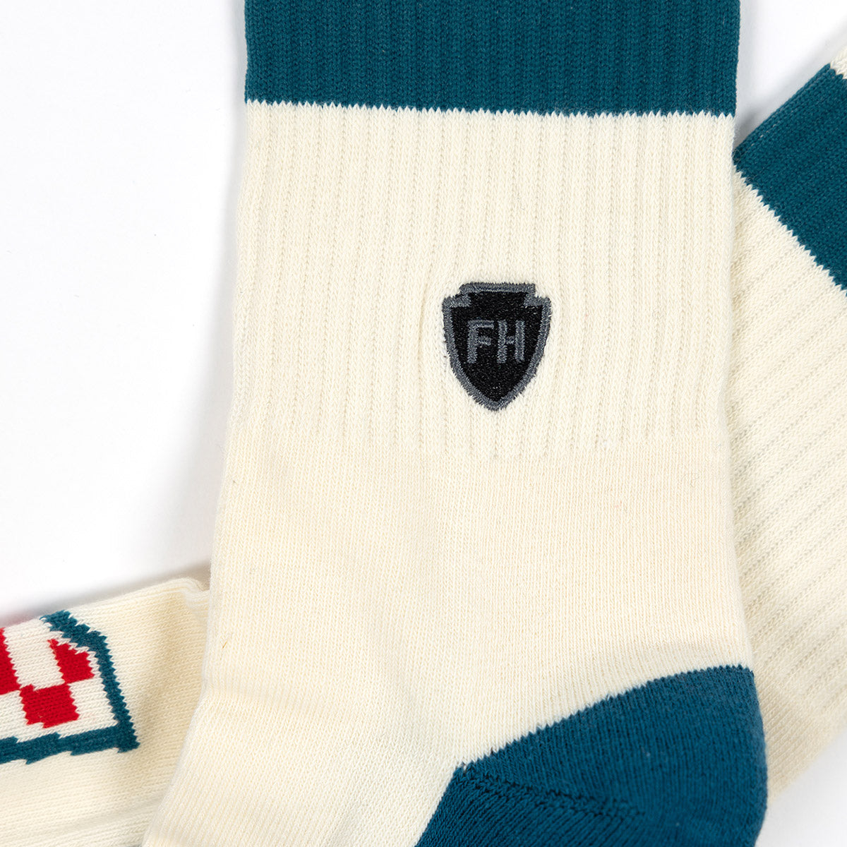 Heroes Crew Sock - Off White/Blue