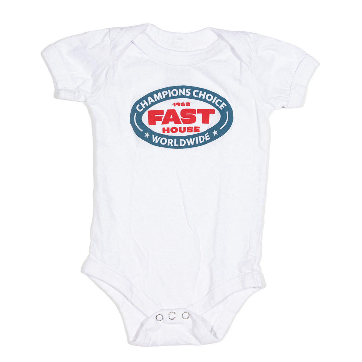 Infant Petrol Onesie - White