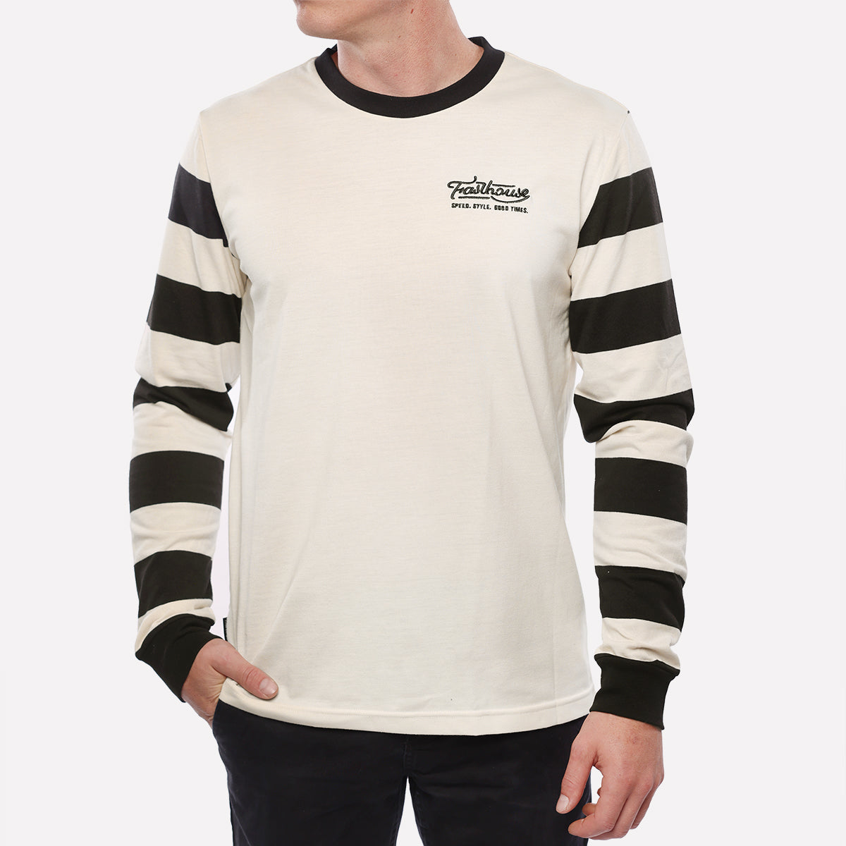 Jailbreak Stripe Long Sleeve Tee - Natural