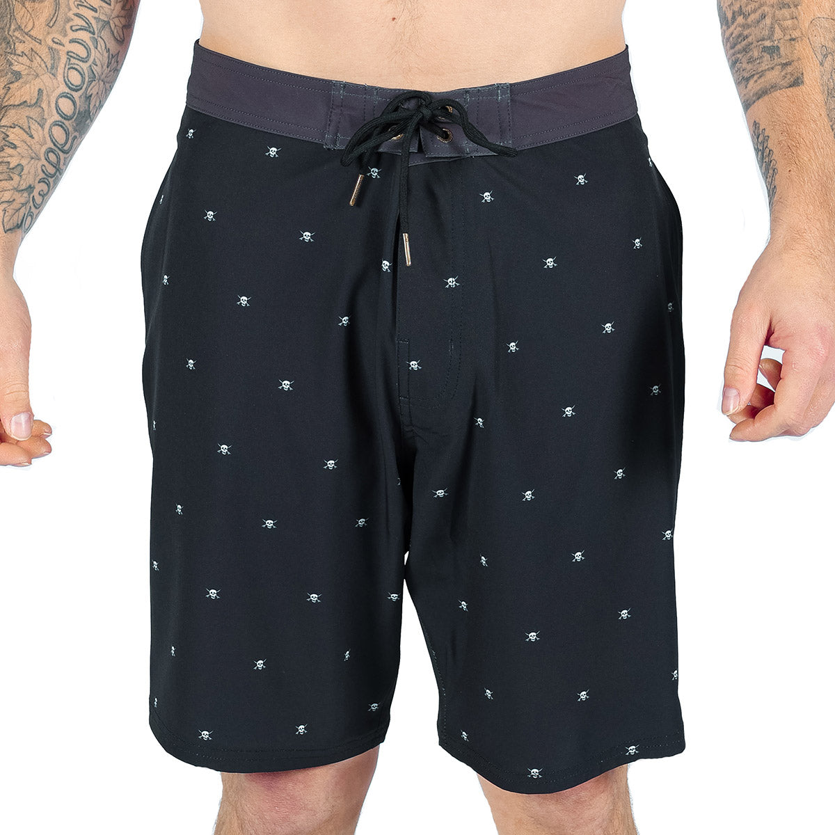 Jasper 19" Boardshort - Black/White