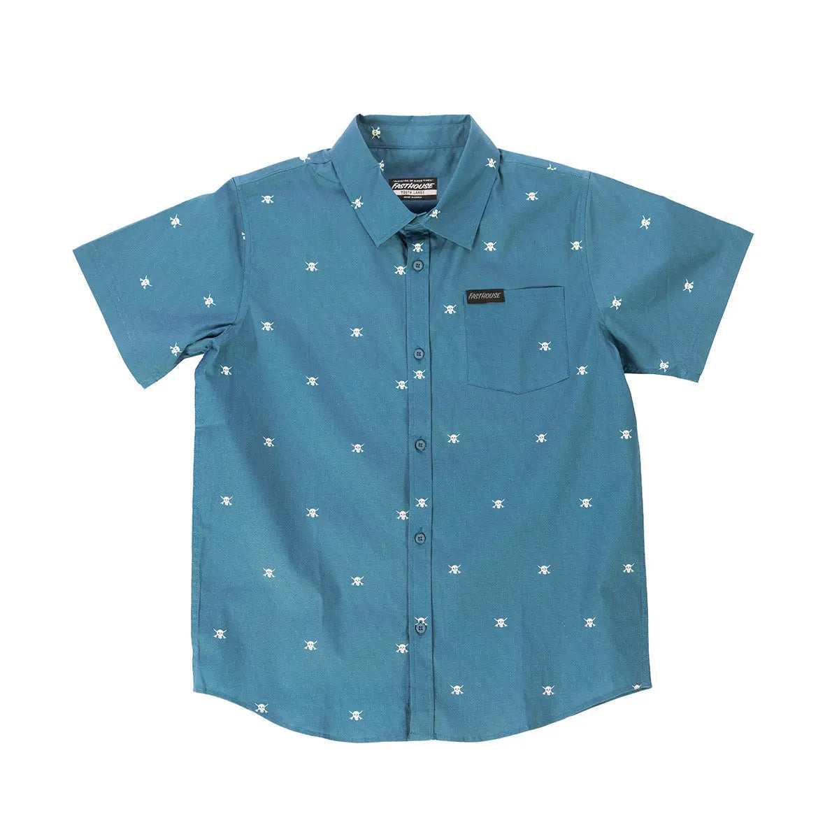Jasper Youth Button Up Shirt - Vintage Blue - Fasthouse