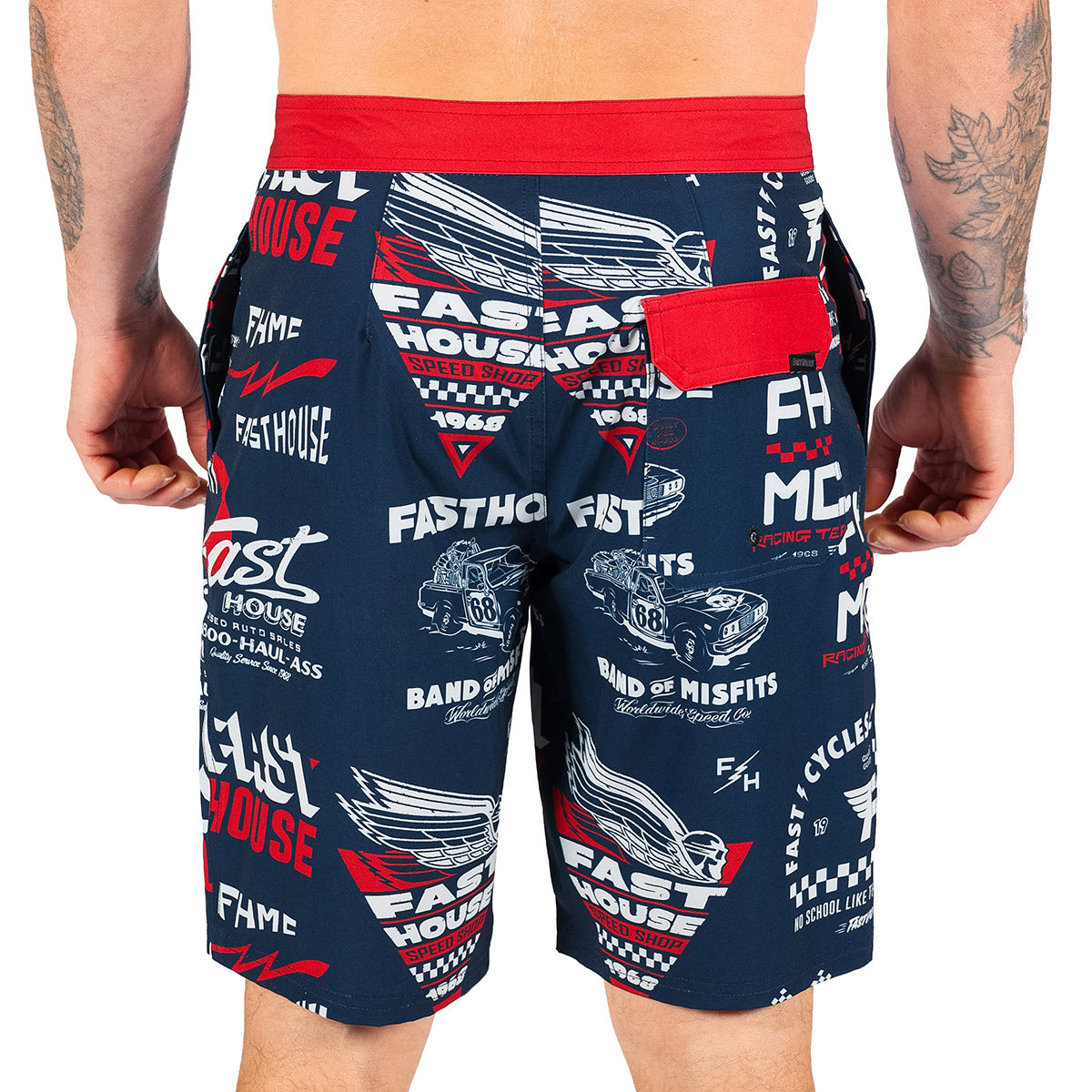 Medly 21" Boardshort - Navy/Red