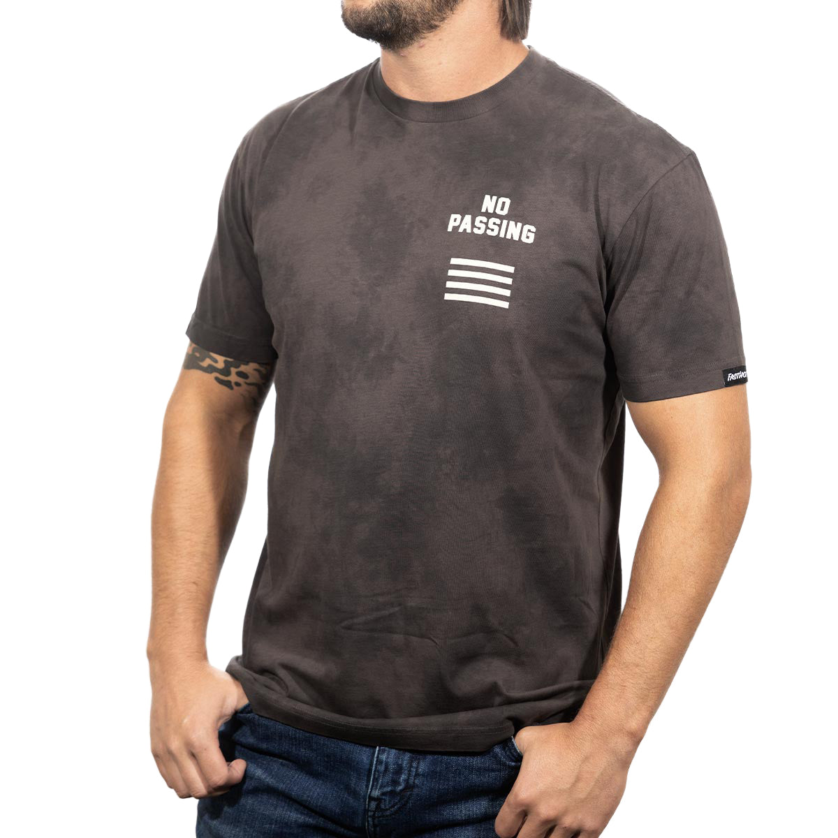 No Pass Tee - Black Crystal Wash