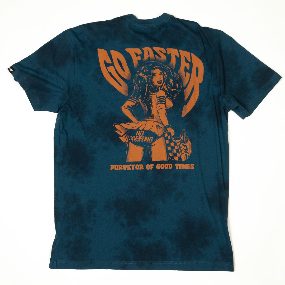 No Pass Tee - Indigo Crystal Wash