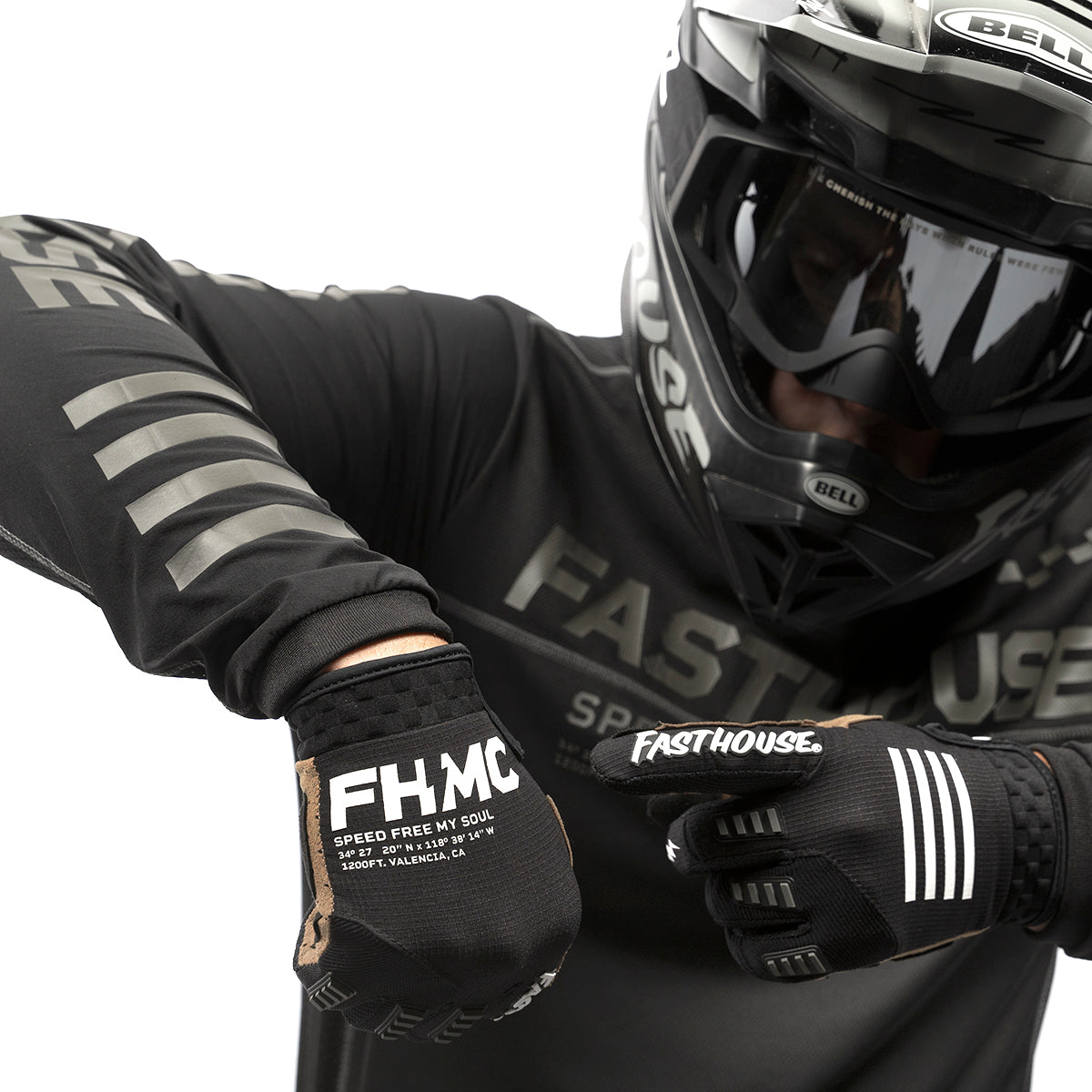 Off-Road Sand Cat Glove - Black/Black