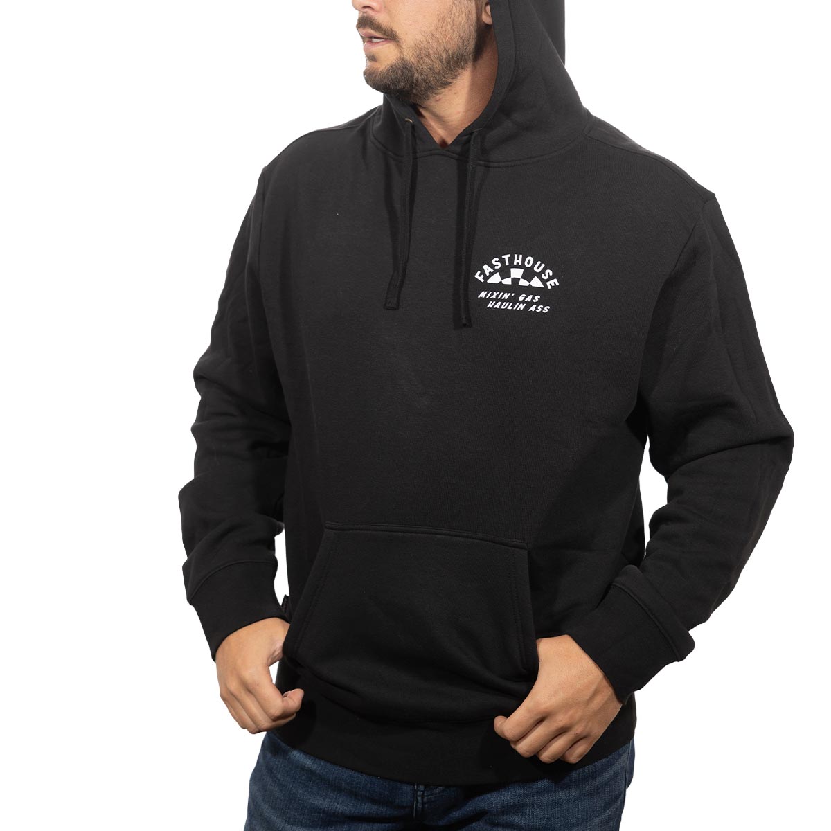 Oil Burner Hooded Pullover - Black