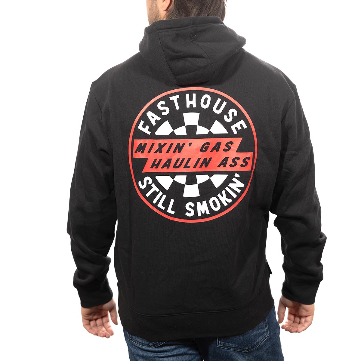 Oil Burner Hooded Pullover - Black