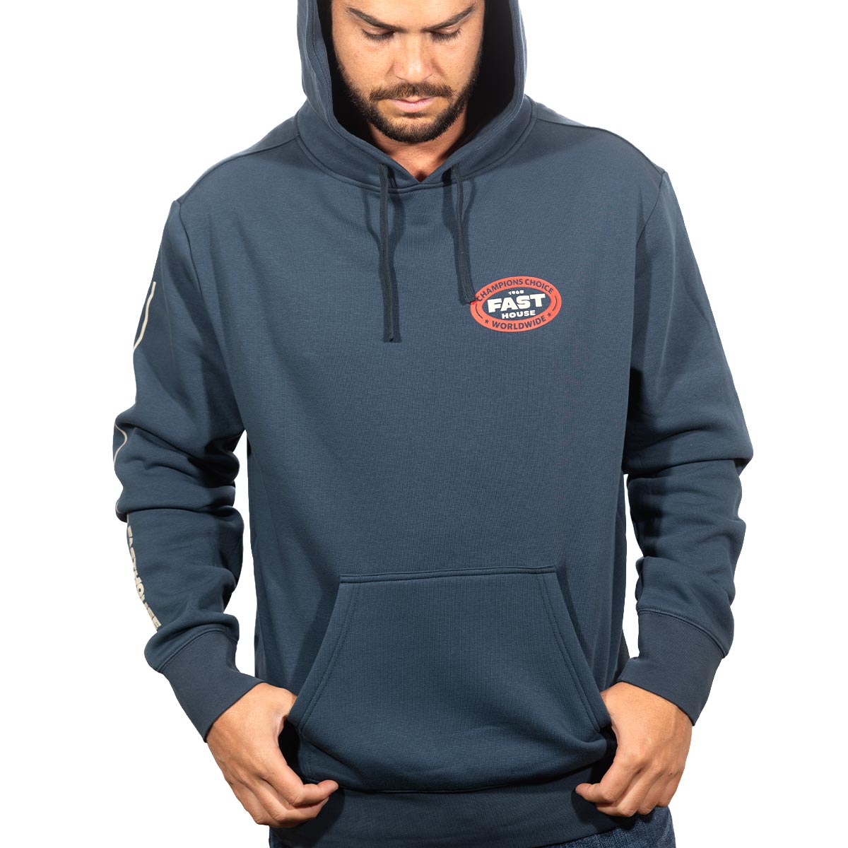 Petrol Hooded Pullover - Indigo