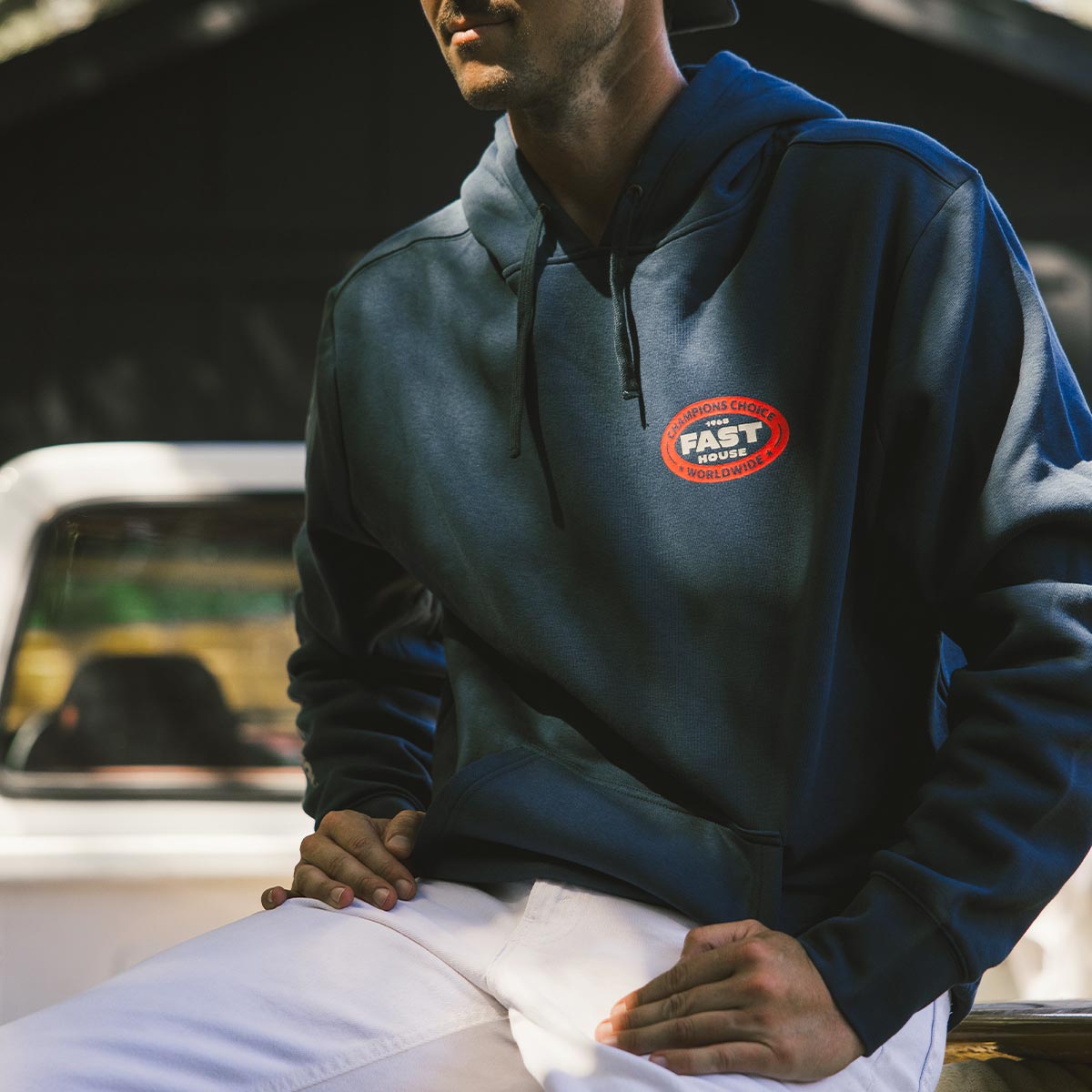 Petrol Hooded Pullover - Indigo