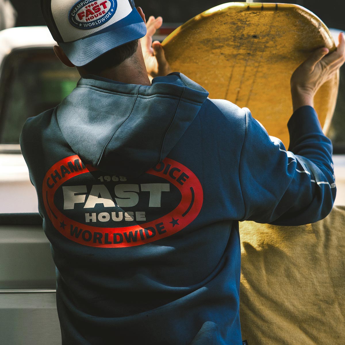 Petrol Hooded Pullover - Indigo