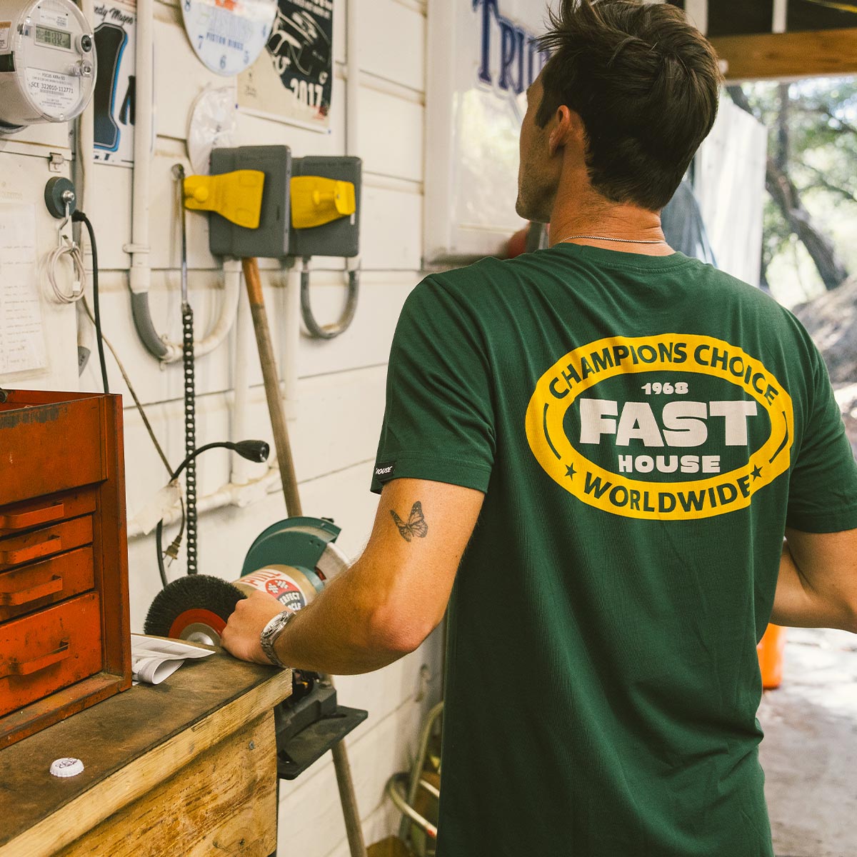 Petrol SS Tee - Forest Green