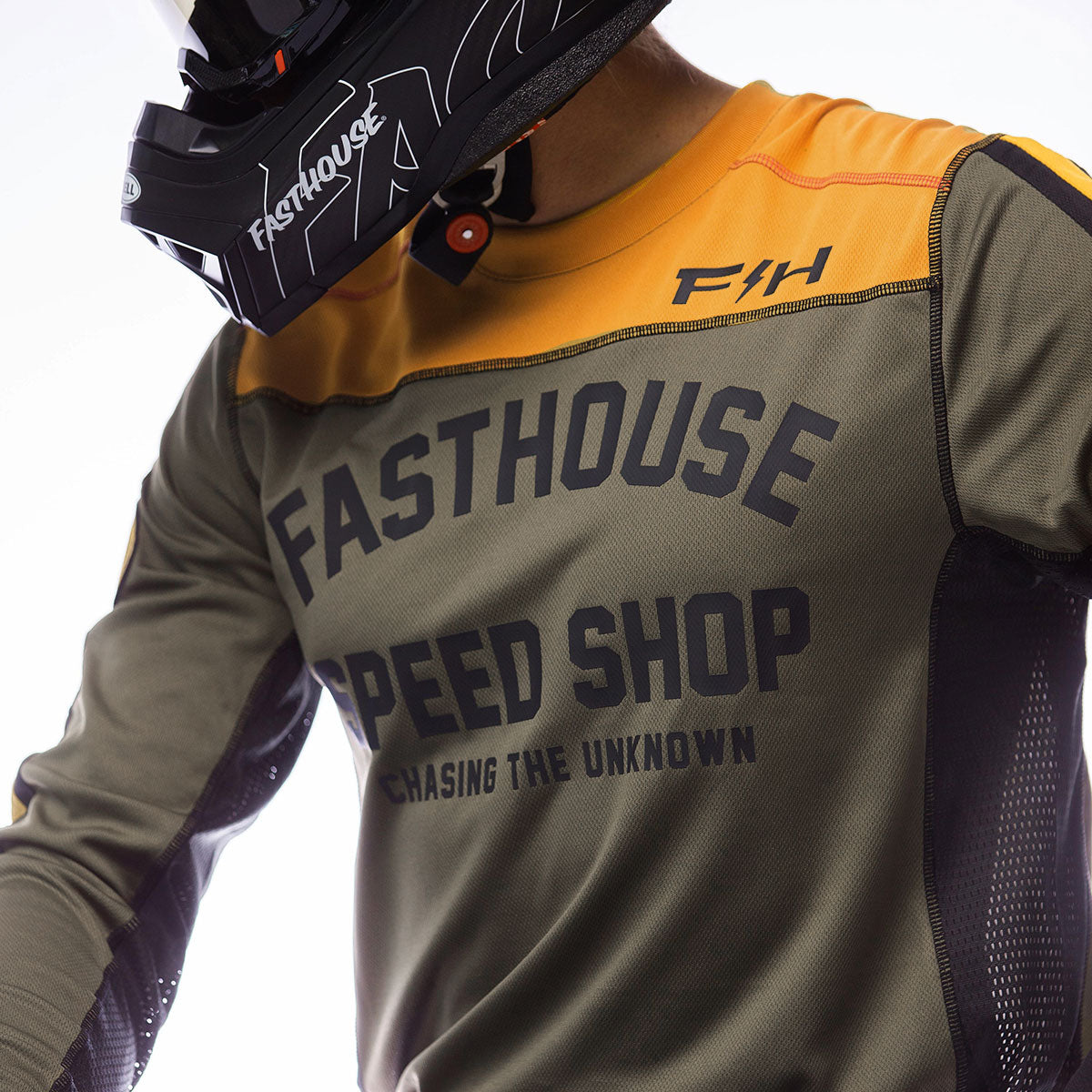 Sanguaro Petrol LS Jersey - Olive/Vintage Gold