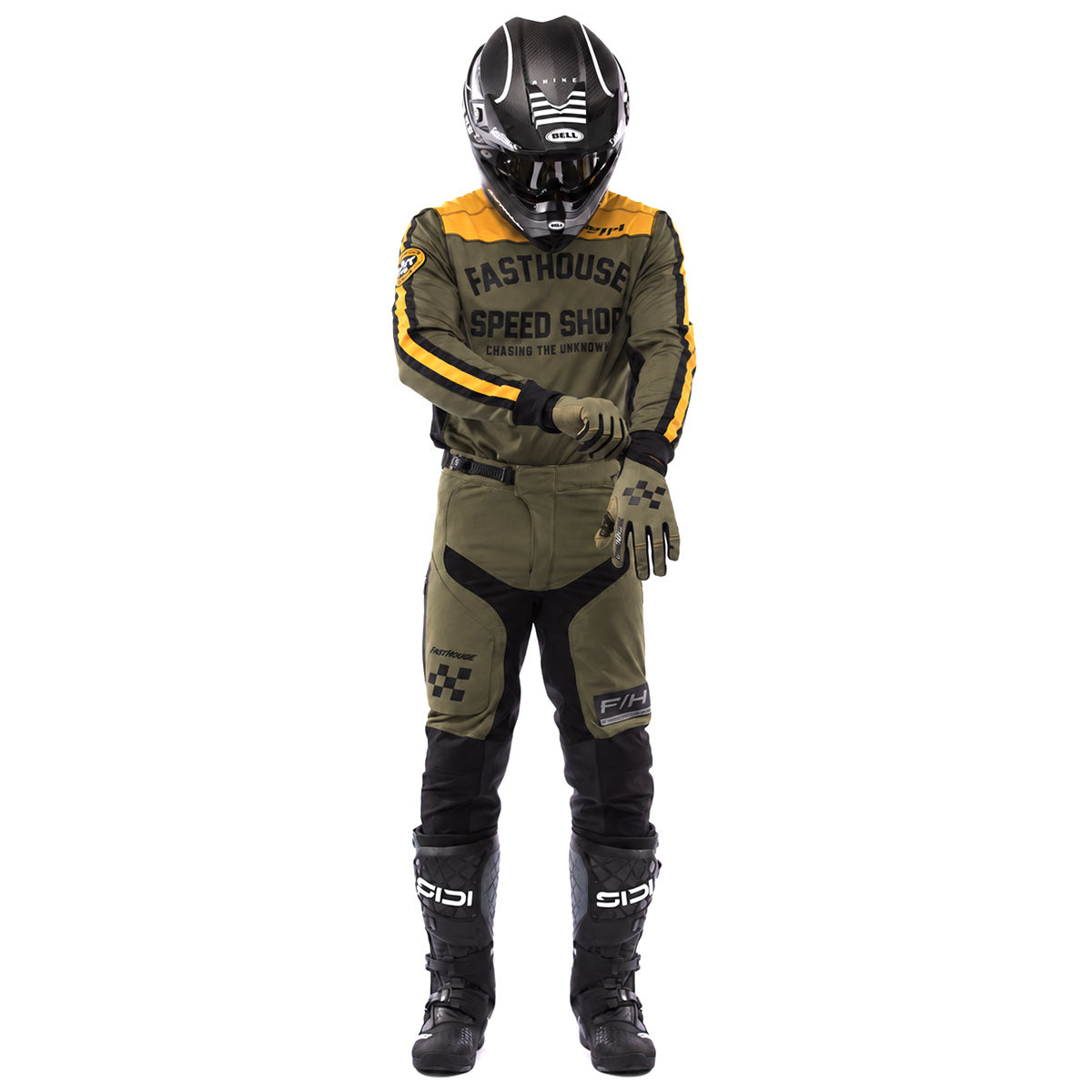Sanguaro Petrol LS Jersey - Olive/Vintage Gold