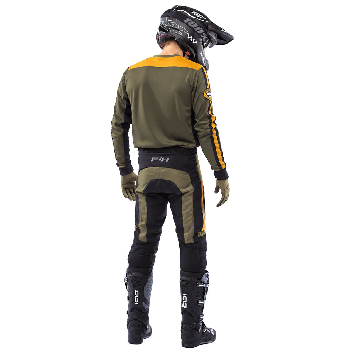 Sanguaro Petrol LS Jersey - Olive/Vintage Gold