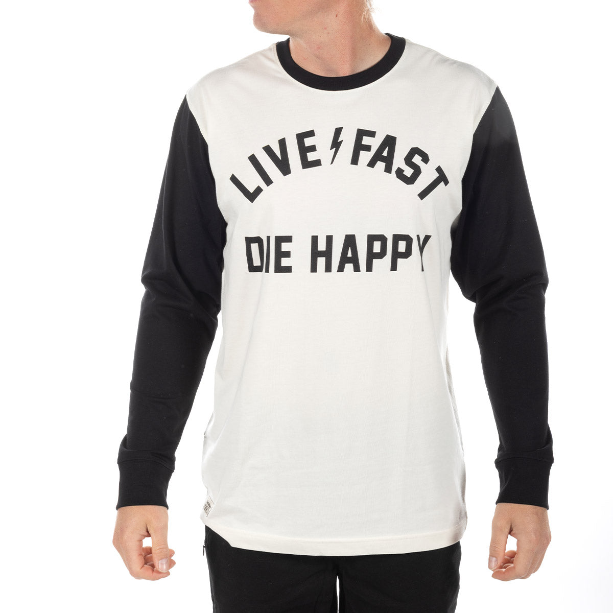 Sherwin Yarn Dye LS Tee - Off White / Black