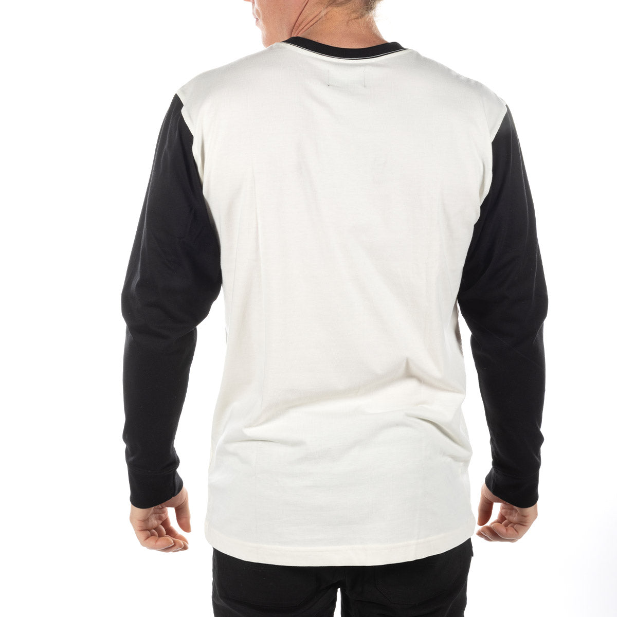 Sherwin Yarn Dye LS Tee - Off White / Black