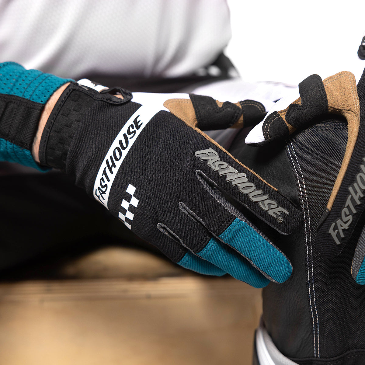 Speed Style Mod Glove - White/Black/Marine