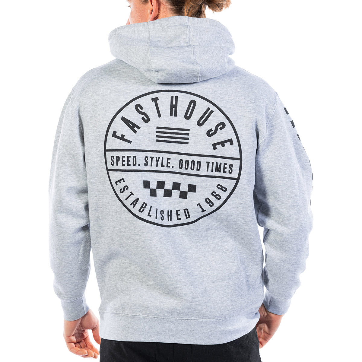 Statement Hooded Pullover - Heather Grey