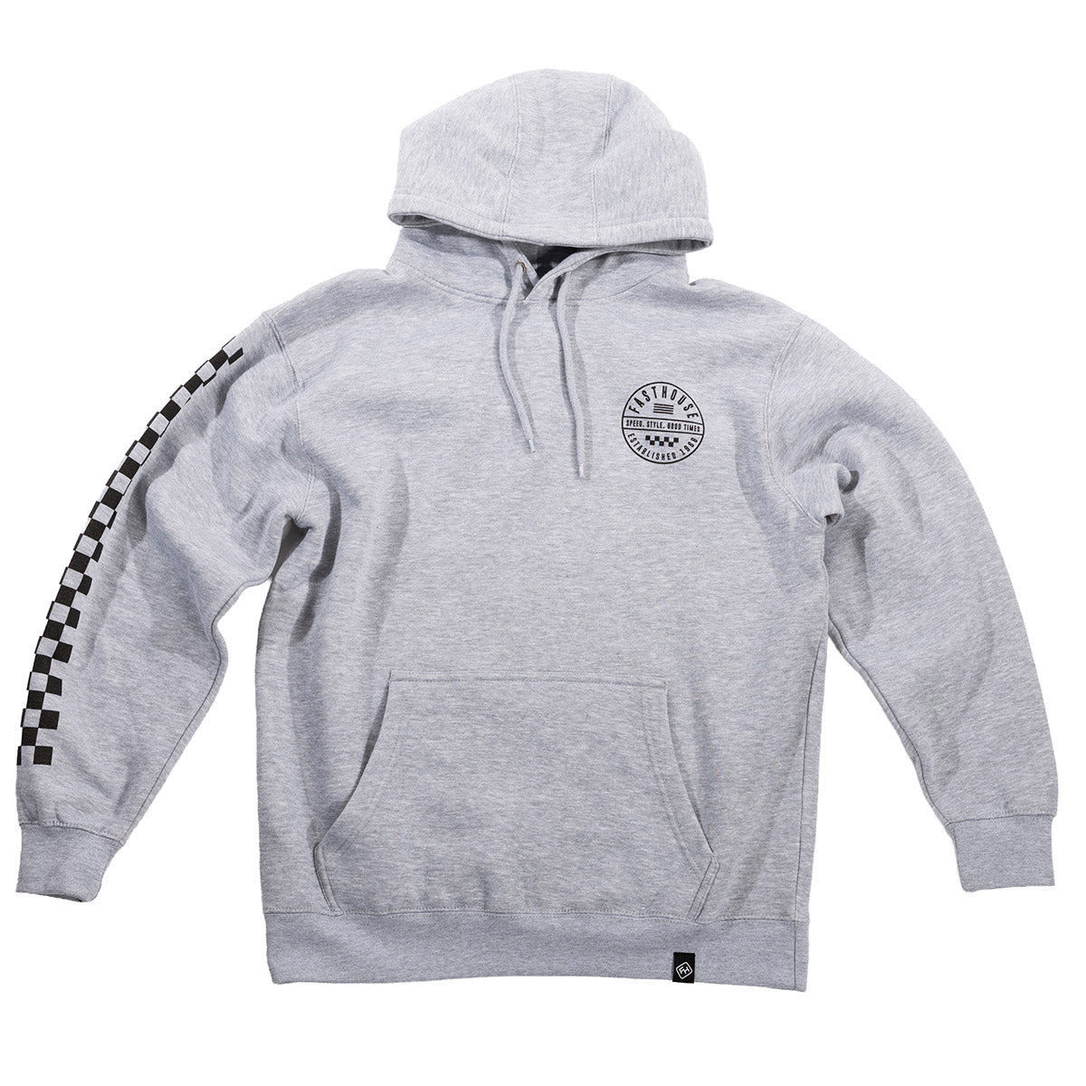 Statement Hooded Pullover - Heather Grey