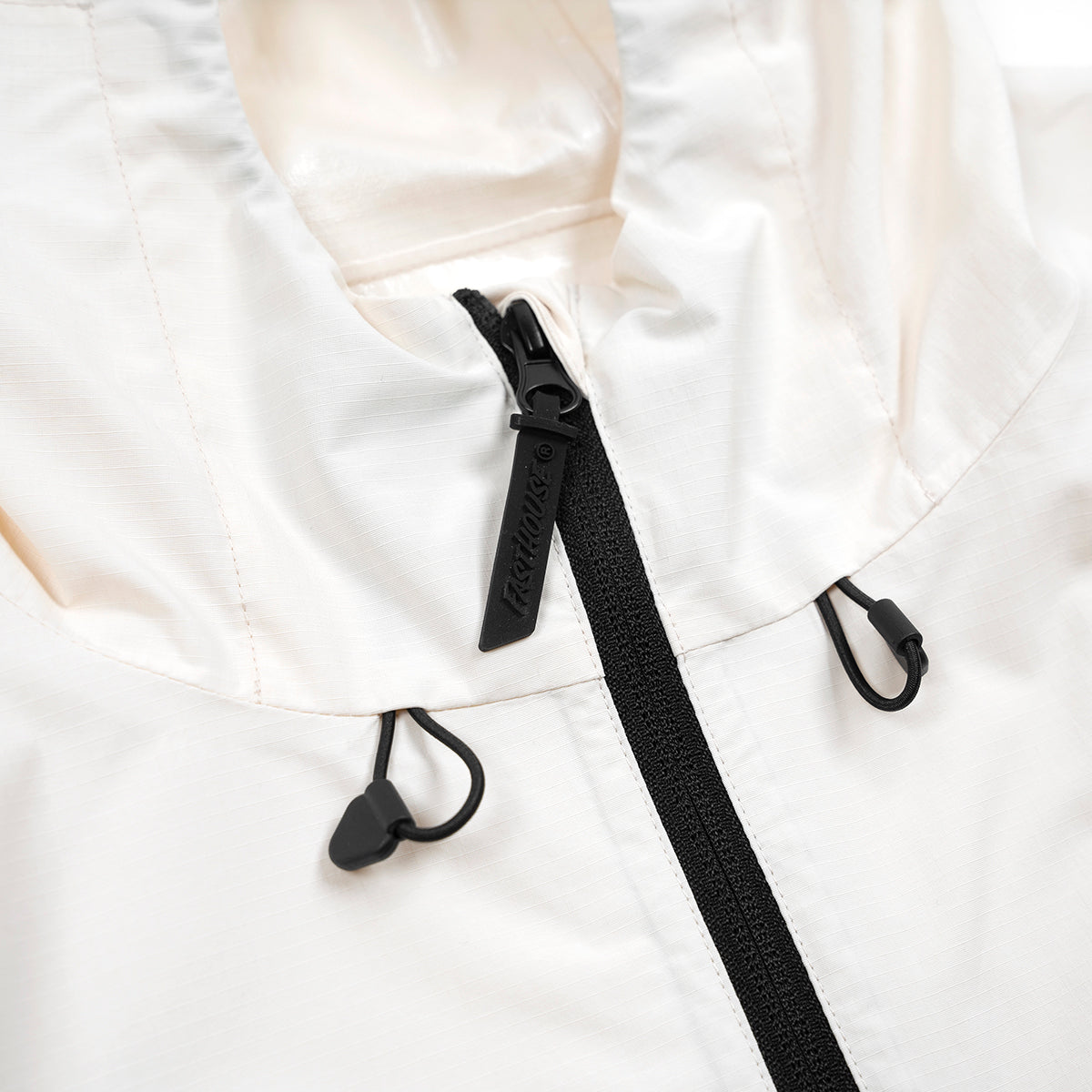 Statement Packable Windbreaker - Natural/Black