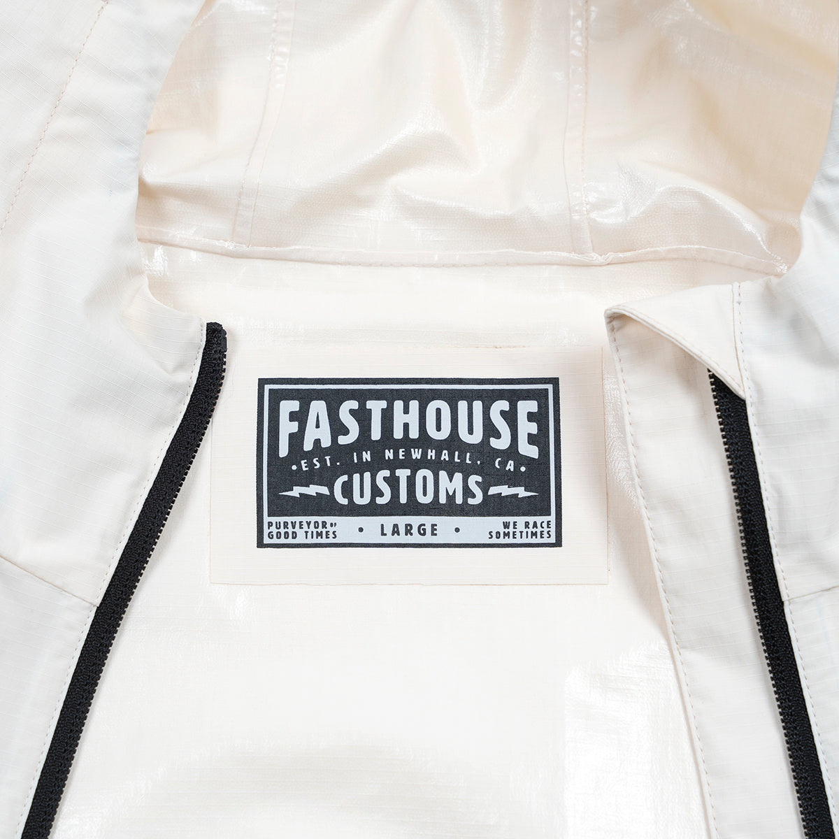 Statement Packable Windbreaker - Natural/Black