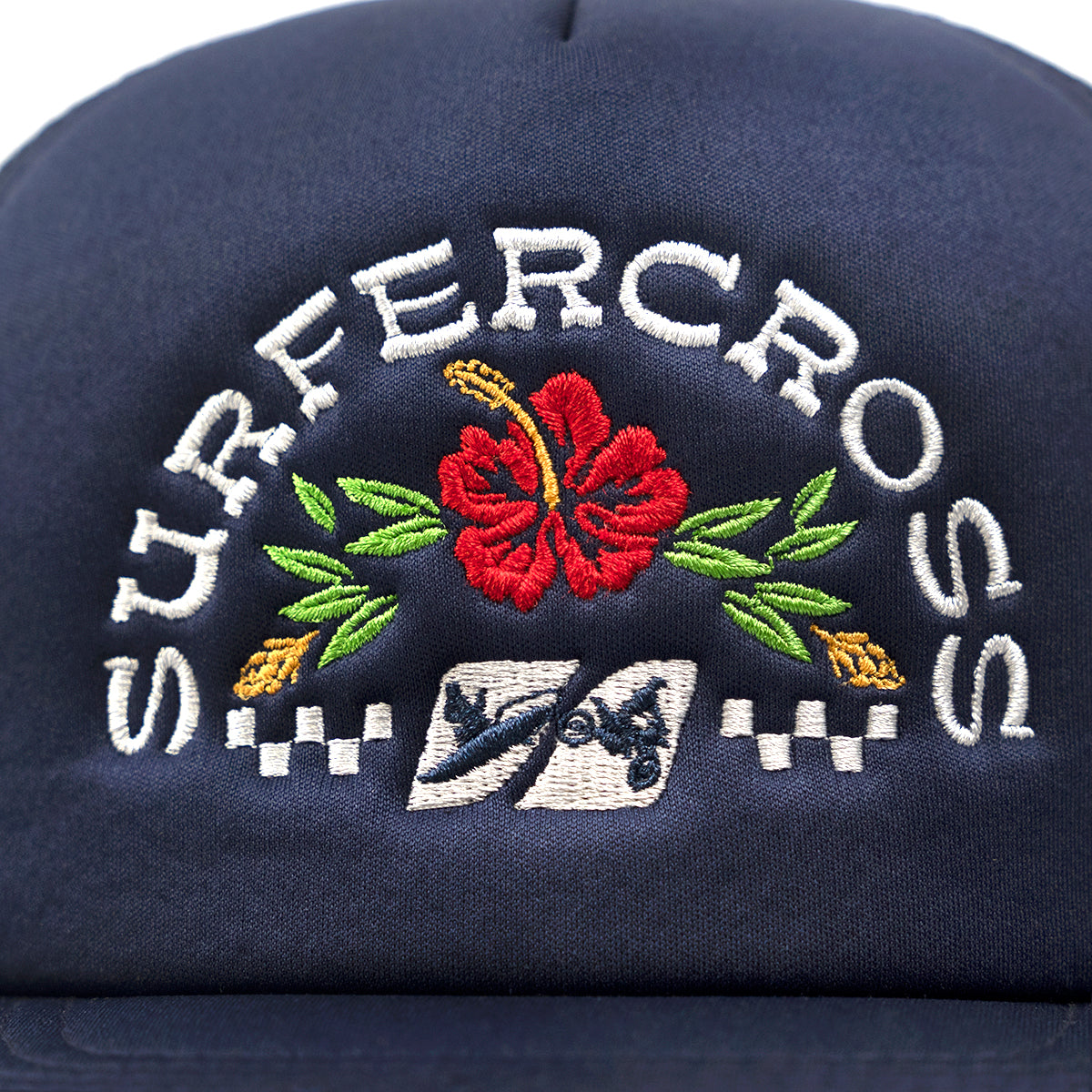 Surfercross Hibiscus Hat - Navy