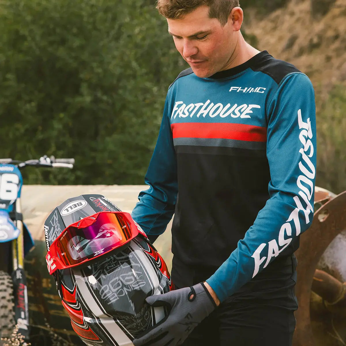 Carbon Force Jersey - Teal - Fasthouse