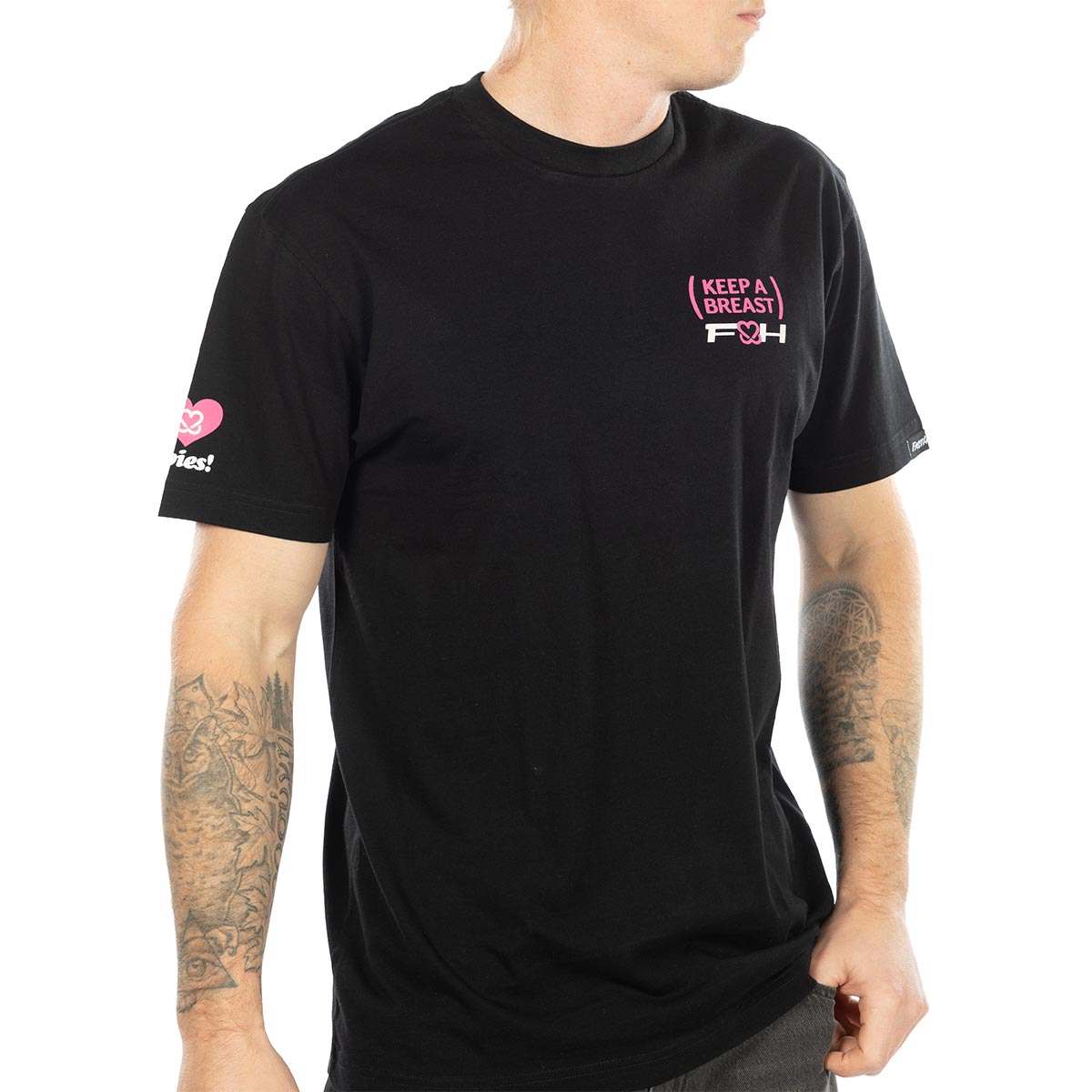 Keep A Breast Moto Crew Tee - Black