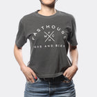 Theory Women's Crop Tee - Washed Black