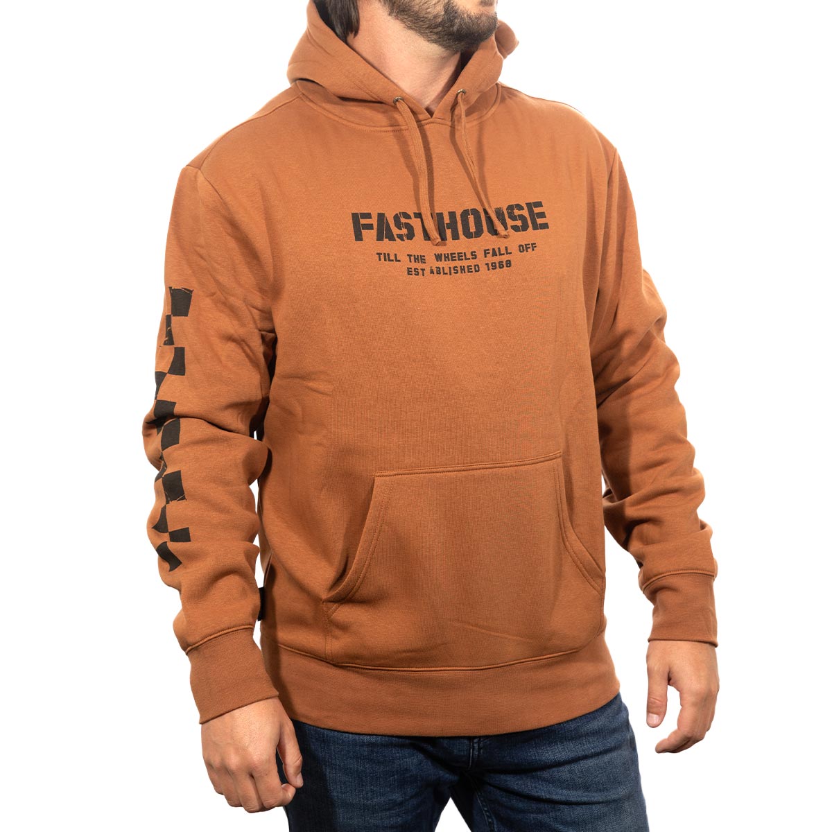 Torn Hooded Pullover - Rust