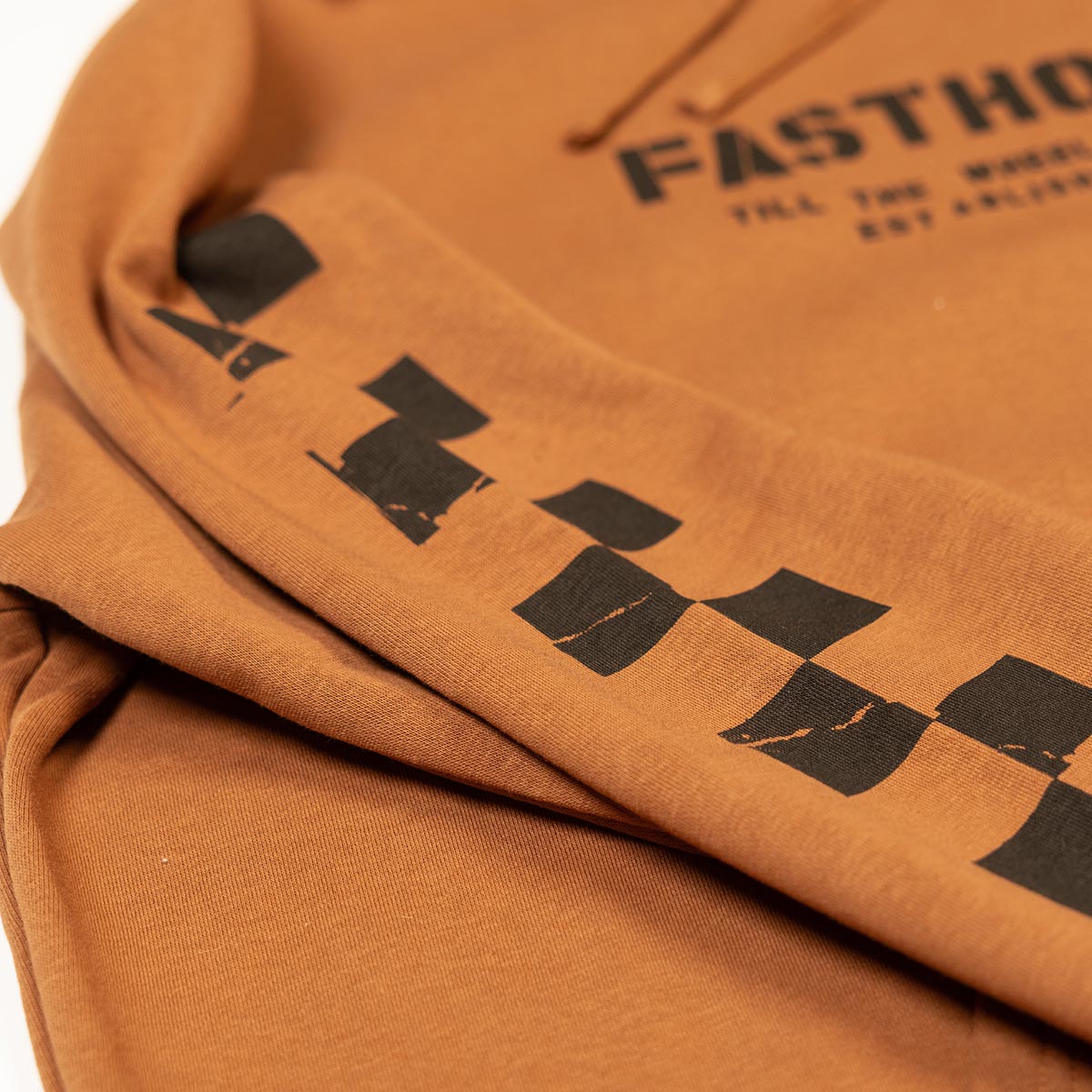 Torn Hooded Pullover - Rust