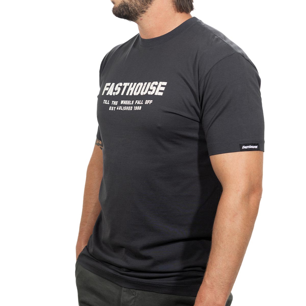 Torn Tee- Graphite Black