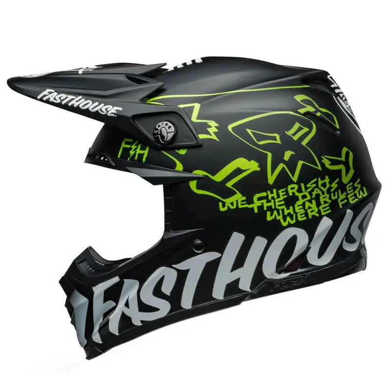 bell fasthouse helmets Moto-3 Classic Helmet XL Matte / Gloss Blackout the Race Star DLX Flex is the ultimate choice for the racer with a day job where every race weekend decision counts Bell X Fasthouse Full-Air Mips