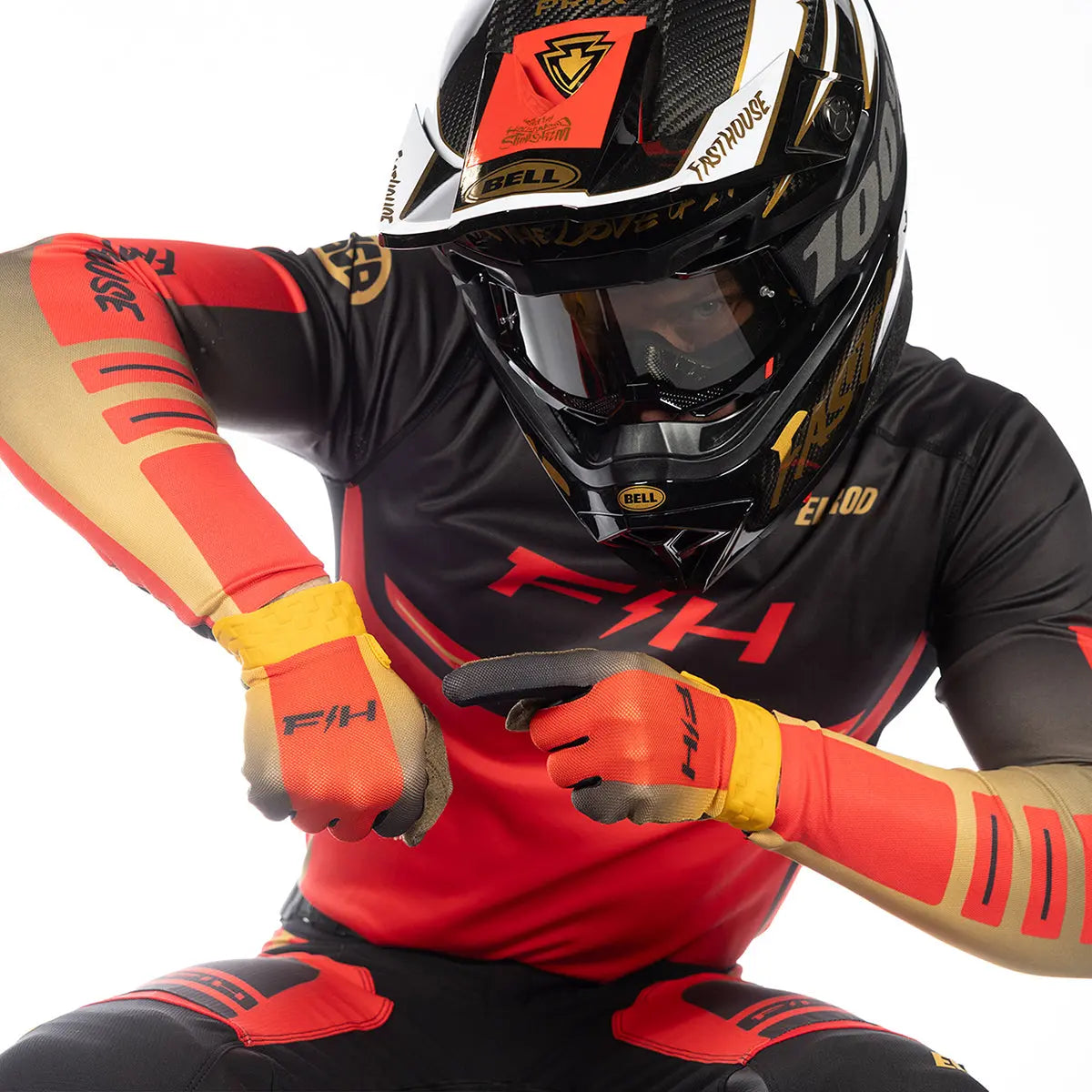 Vapor React Glove - Racing Red/Black Fasthouse