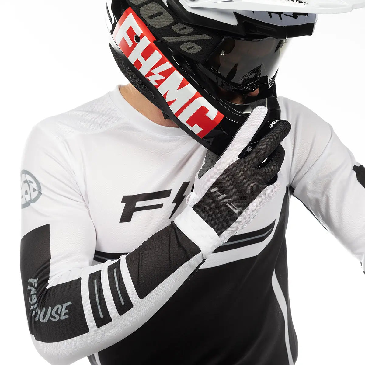 Vapor React Glove - White/Black Fasthouse