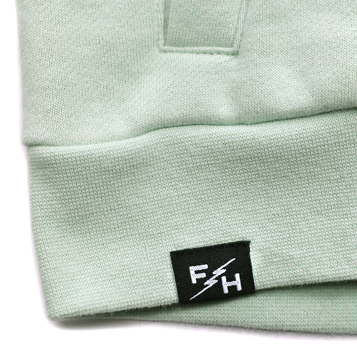 Wedged Women's Hooded Pullover - Mint