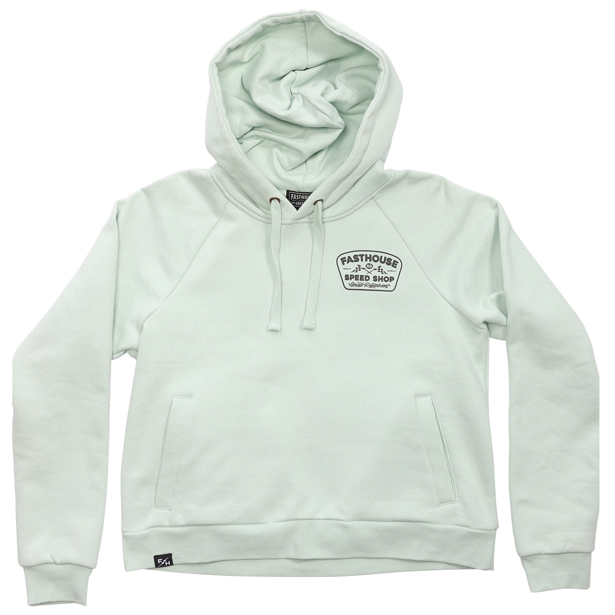 Wedged Women's Hooded Pullover - Mint