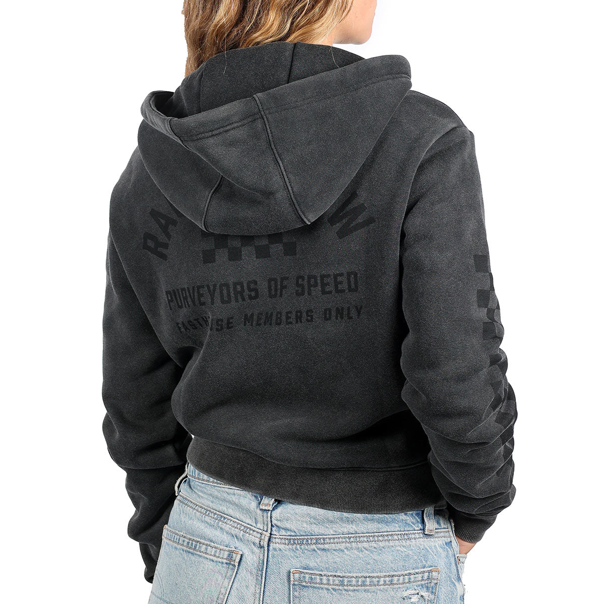 Discord Overdyed Heavyweight Women's Crop Zip-Up