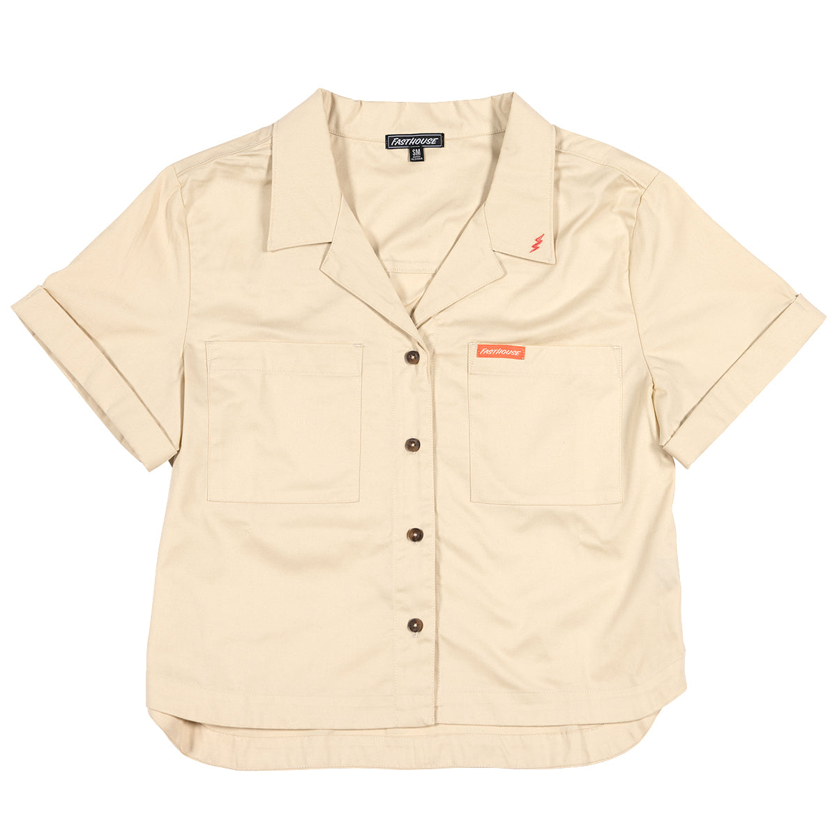 Smoke Show Crop Button Up Women's Shirt
