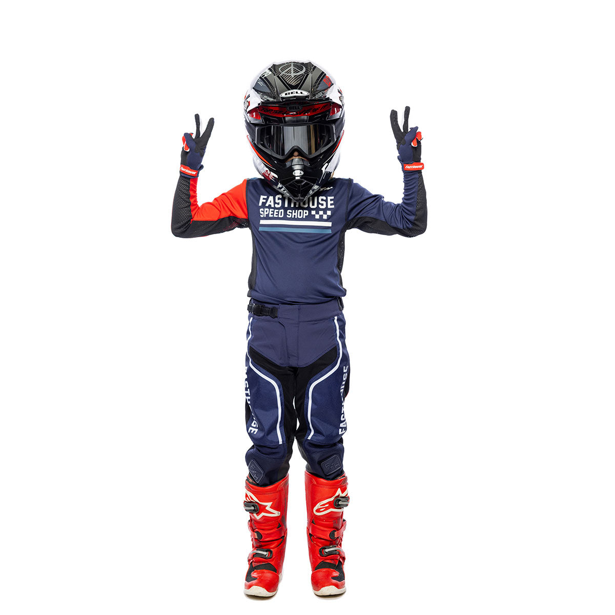 Grindhouse Hudson Youth Pant - Blue/Red