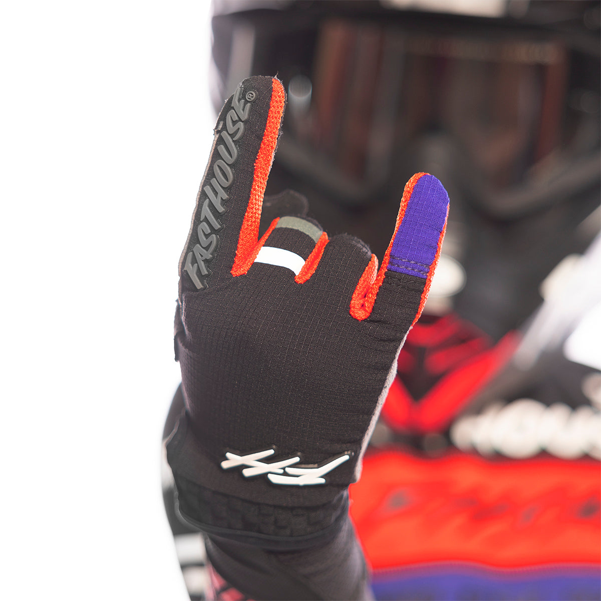 Elrod Evoke Youth Glove - Black/Purple